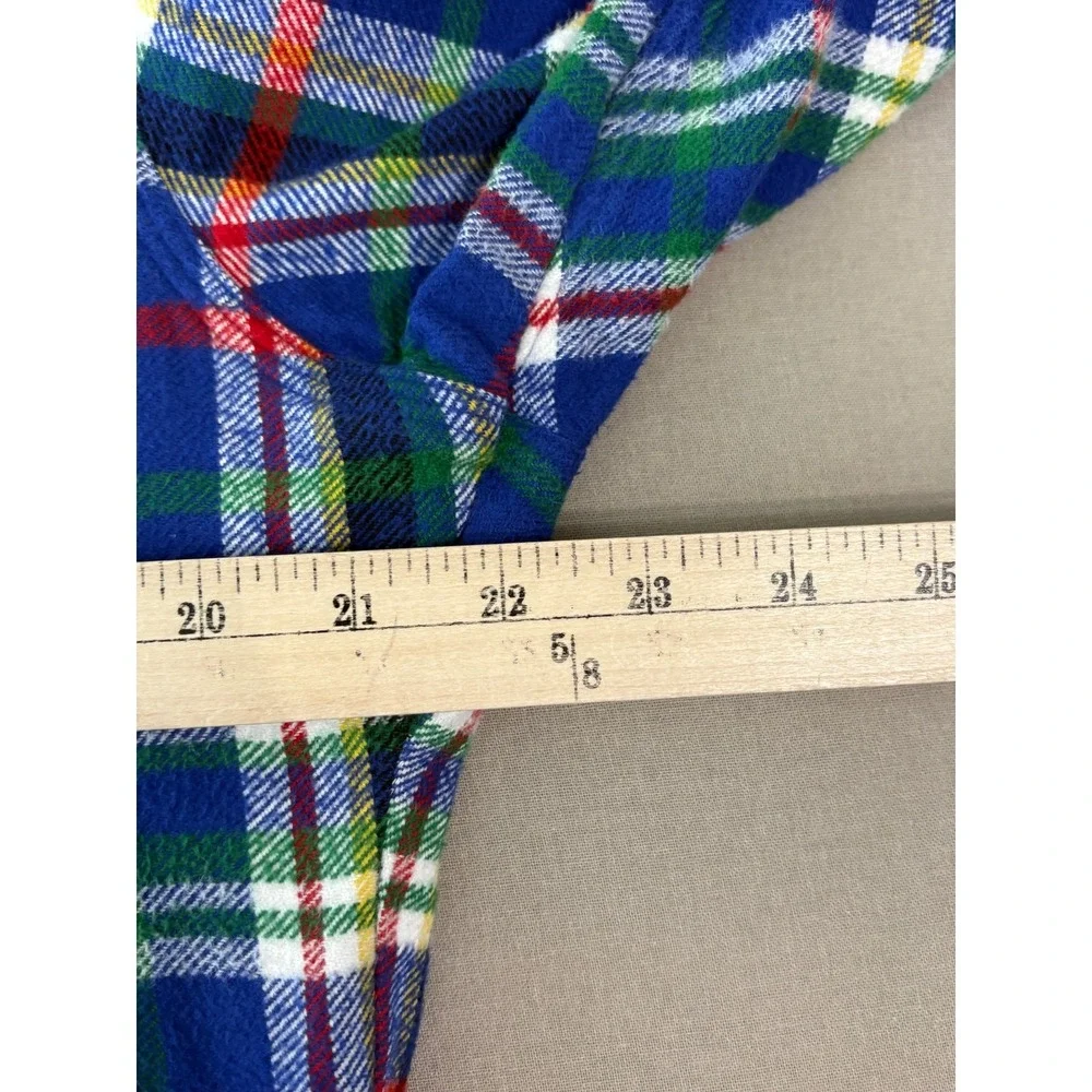 Polo Ralph Lauren Shirt Mens Large Blue Plaid Flannel Classic Fit Button Up -